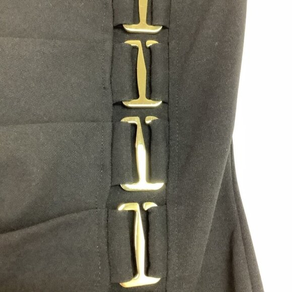 MESHKI STRAPLESS MERCER  BLACK GOLD HOOKS DRESS XXS - Picture 6 of 10